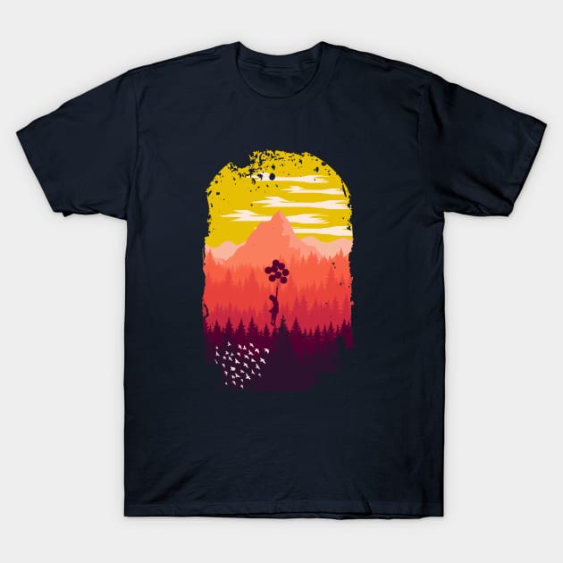 nature  vintage minimalist  pine trees T-Shirt by teemarket